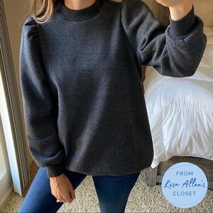 Free People puff sleeve pullover sweatshirt